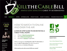 Tablet Screenshot of killthecablebill.com